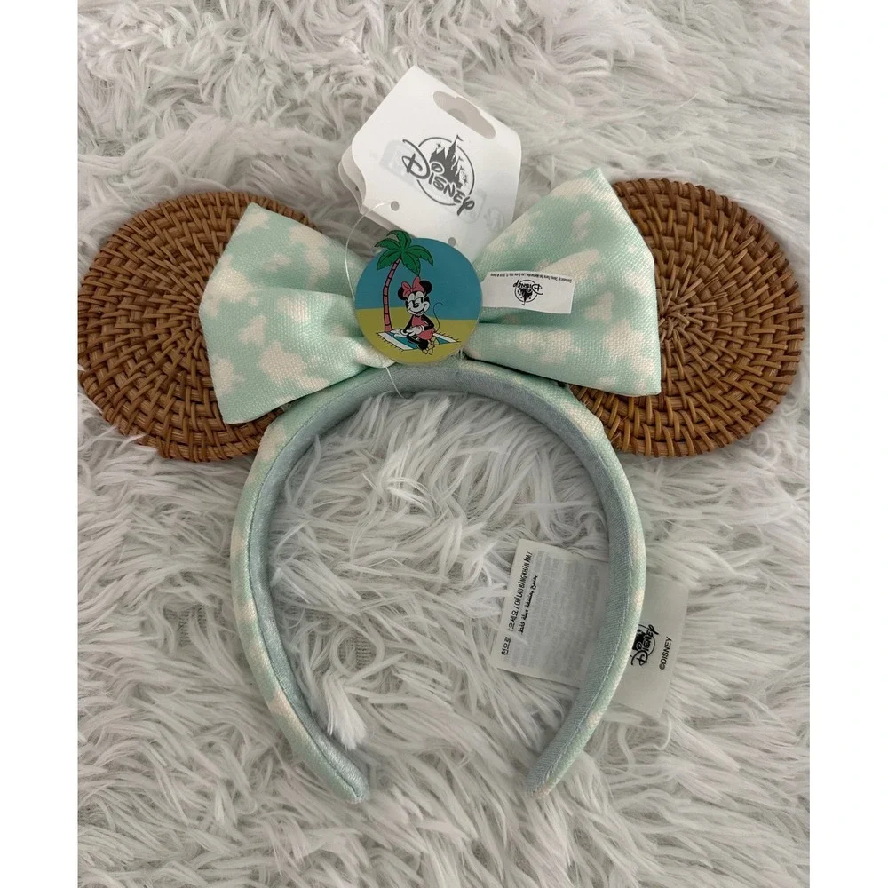 Nwt Disney Button Palm Tree Bow headband‎ ears